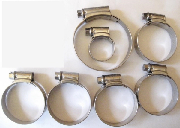 Micro Radiator Hose Clips MG Midget AH Sprite Radiator Hose Clips- Cross Flow System - Stainless ...